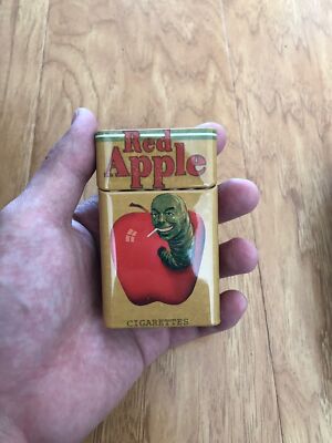 apple cigarette New Pulp Fiction Mia Red Apple Cigarettes Tinplate Metal Case Holder Pocket  Box