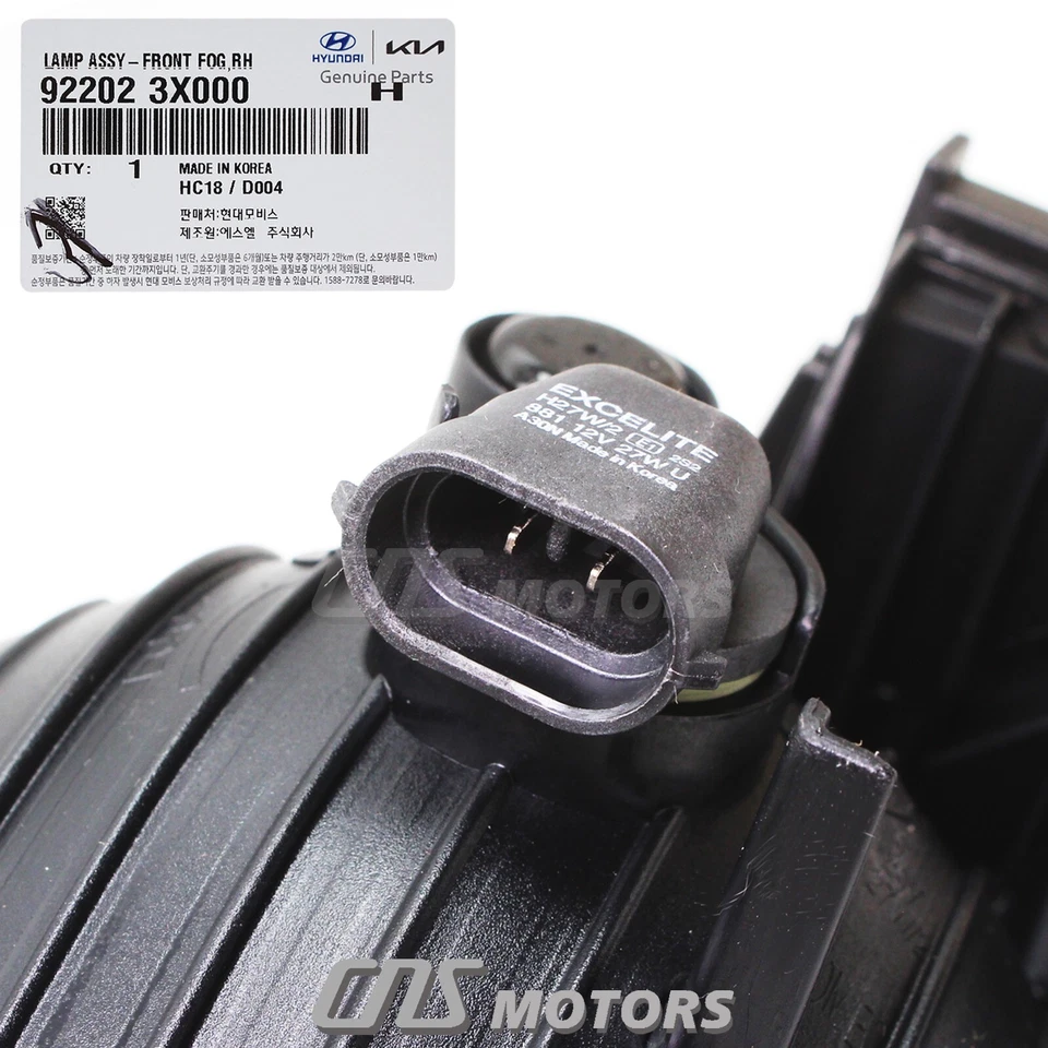 GENUINE Fog Lamp Light PASSENGER for 2011-13 Hyundai Elantra OEM 922023X000⭐⭐⭐⭐⭐ Foto 4 de 4