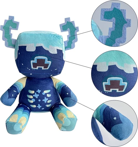 25cm Minecraft Warden Plush Toy Stuffed Pillow Doll Figure Kids Birthday Gifts - Picture 10 of 10