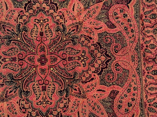 Vintage Hand Woven Paisley Shawl Women Shawl Woolen Textile 3x3 ft Free Ship - Picture 5 of 8