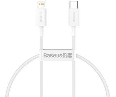 Original LogiCell-Baseus Ladekabel Superior PD USB-C - 8-Pin Iphone 25cm weiß