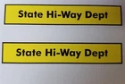 CUSTOM TONKA TRUCK  HI-WAY STATE DEPT    WATERSLIDE DECALS