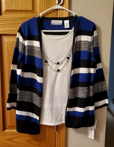 Alfred Dunner Women's Casual Ombre Lightweight Sweater - Denim Color, Pull-On Style (Size S) - View #12