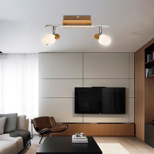 Plafonnier LED Hofstein 4 Branches, Métal Nickel Mat/gris, Moderne, Pour Salon, Couloir, Chambre