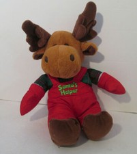 Dan Dee Christmas Moose Santa's Helper Plush 14"
