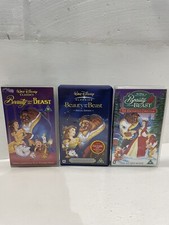 3x Disney Beauty And The Beast VHS Tapes Special Edition Enchanted Christmas-VGC