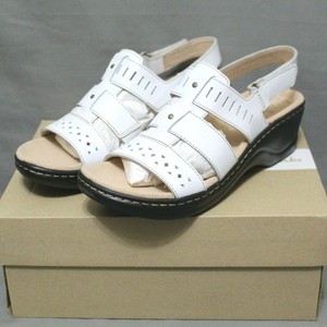 white clark sandals