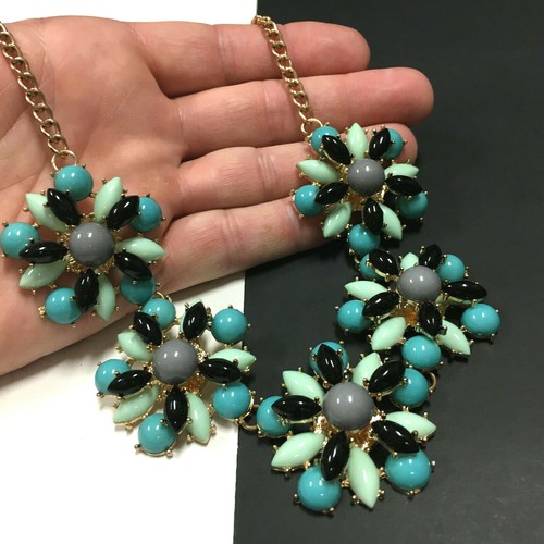 NEW FLOWER Jeweled BIB STATEMENT 