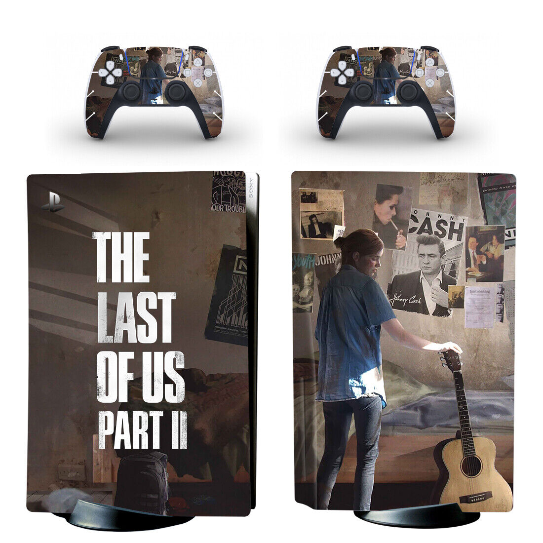 The Last Of US Part 2 PS5 Skin Sticker PlayStation 5 Console and Two  Controllers