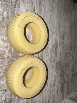 1/16 Scale Firestone 2000 Pulling Tires Set Of 2 30.5L-32 White Rubber Tires