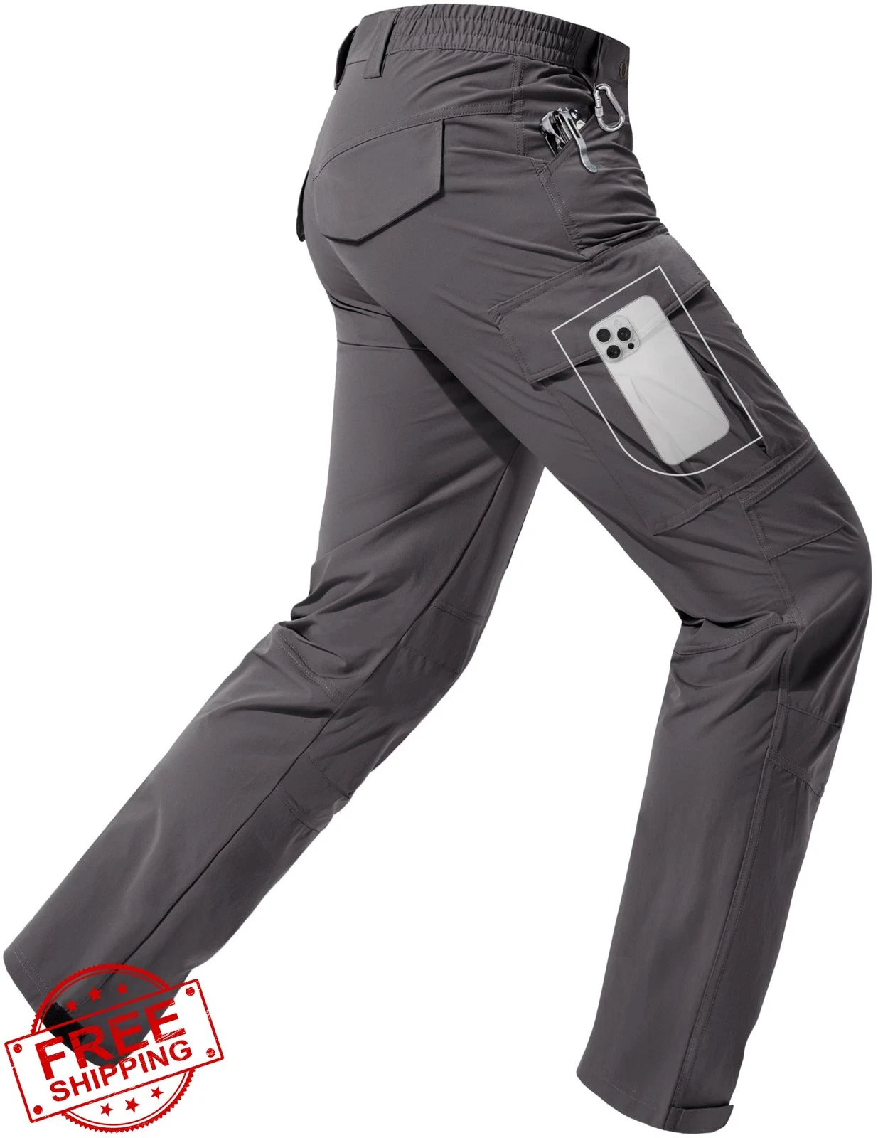 Zylqus Men's Hiking Cargo Pants Water-Resistant Quick Dry
Opens in a new window or tab