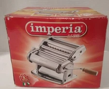 IMPERIA Italian Pasta Machine Maker Made in Italy 10024 With Booklet Stainless