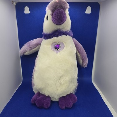 The Petting Zoo Purple Penguin Plush  Stuffed Animal Toy Jewel on Chest 2016