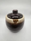 McCoy Pottery Brown Drip Glaze Sugar Bowl With Lid USA Vintage MCP 7020