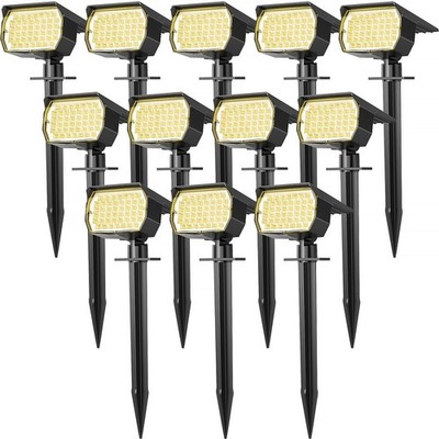 Solar Spot Lights Outdoor Waterproof IP65, 12 Pack Landscape Spotlights with ...