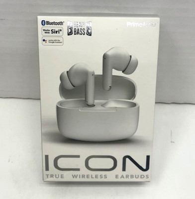 Prime Audio  Ear Buds Icon True Wireless Bluetooth Earbuds White - NEW!