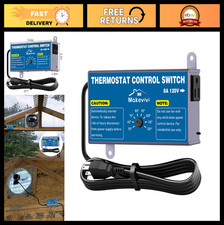 2 Pack Adjustable Thermostat Controller for Attic Fan  Garage, 1600W Switch, Su