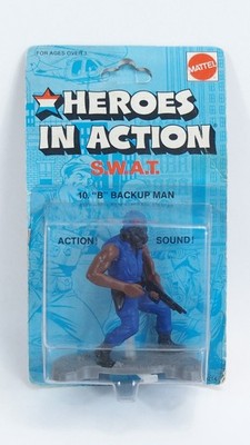 Heroes in Action -Mattel 1975 - 3290 S.W.A.T. ''B'' Team Backup Man OVP NEU