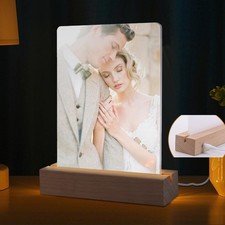 5" x 7"- 4 pcs Acrylic 2 pcs Frame Sublimation LED Acrylic Photo Frames Night...