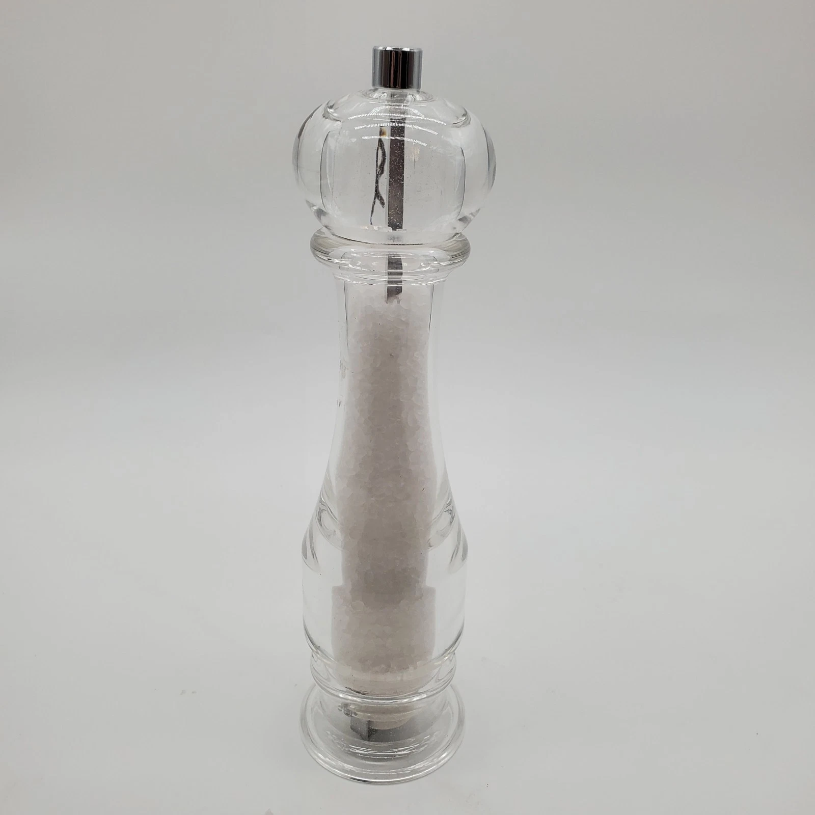Williams Sonoma Traditional Acrylic Salt Mill 9” Scuffed Read Prefilled NWOB