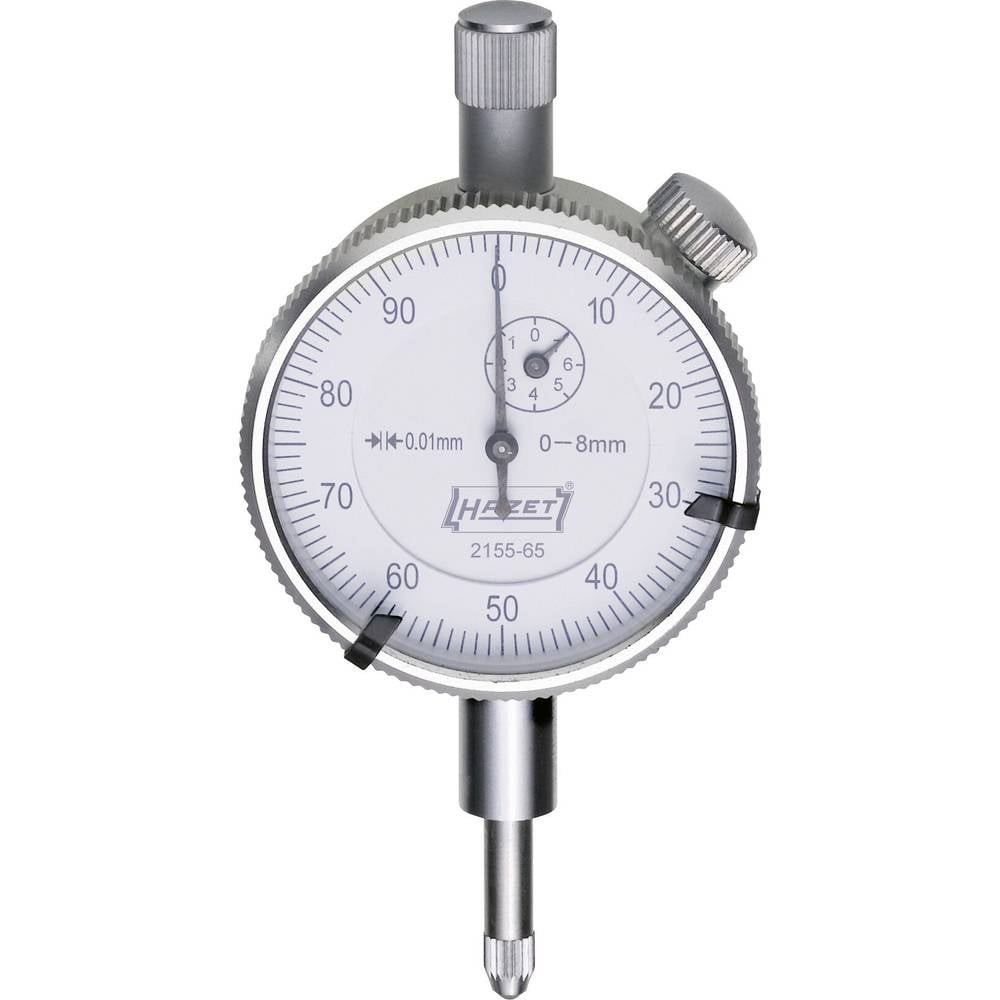 Comparateur 8 mm Hazet 2155-65 avec lecture de 0.01 mm pour mesure d'atelier