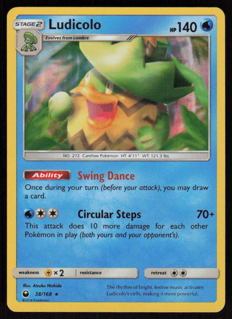 Ludicolo 38/168 Holo: SM - Celestial Storm Pokemon TCG Near Mint