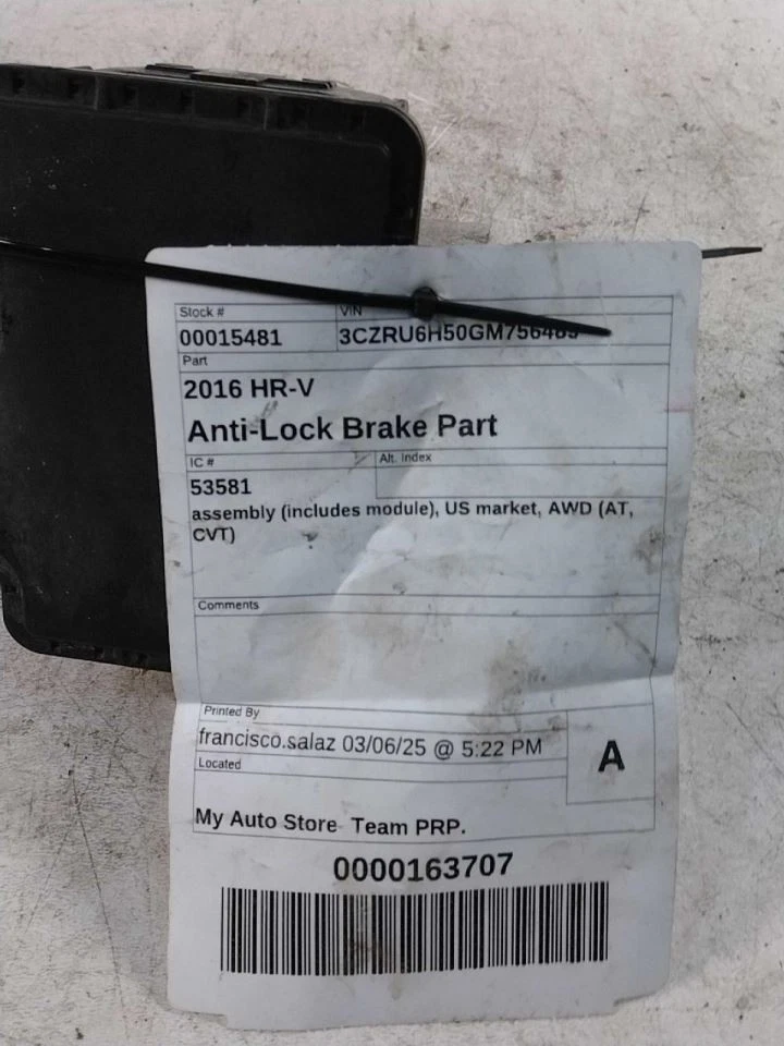 Conjunto de piezas de freno antibloqueo incluye módulo mercado de EE. UU. compatible con 16-18 HR-V 406476 Foto 3 de 3