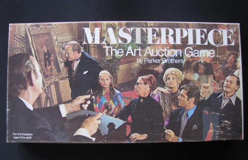 Vintage 1970 Masterpiece Art Auction Board Game Parker Brothers 100% Complete