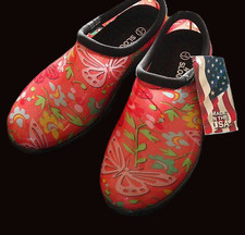 Sloggers Kwiatowy motyl Wsuwane Wodoodporna gumowa podeszwa Buty, Damskie 7, Fabrycznie nowe z metką