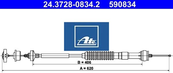 ATE 24.3728-0834.2 Seilzug FüR KupplungsbetäTigung Kupplungszug Seilzug-image