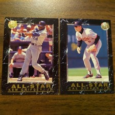 Ken Griffey MARINERS #6 & Cal Ripken Jr ORIOLES #3 1992 Fleer ALL-STAR MLB Cards