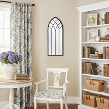 Window Style Garden Mirror Metal Frame Wall Mirror for Home Decor Gothic Mirror