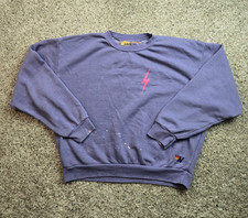 Aviator Nation Bolt 2 Sweatshirt Small Purple Crewneck Pulllover Long Sleeve