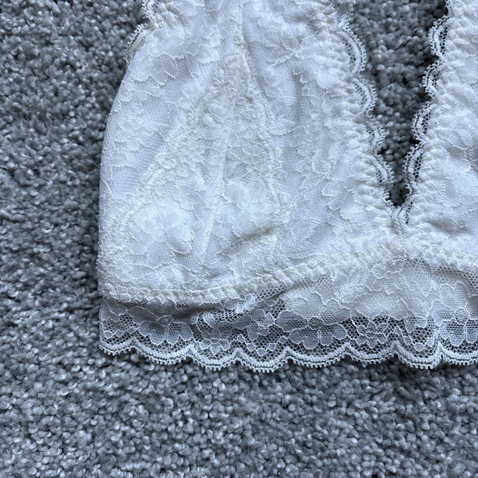 Gilly Hicks Bralette Size Small White Lace Halter Lightly Lined Wireless So Cute - Image 2 of 4