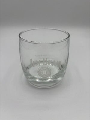 JIM BEAM Kentucky Straight Bourbon Whiskey Rocks Glass w/ Round Bottom 8 oz
