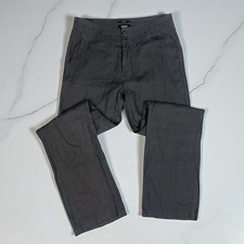 Jones  Co Linen Pants Size 6 Charcoal Gray Straight Leg Jones New York Casual