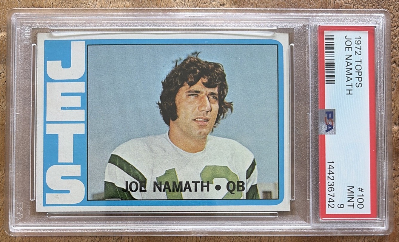 1972 TOPPS Joe Namath PSA 9 MINT # 100