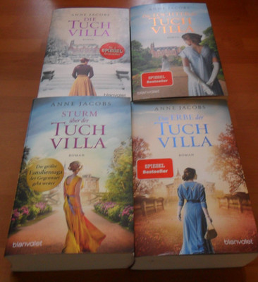 Anne Jacobs - Die Tuchvilla - 4 Taschenbücher- Augsburg ab 1913-