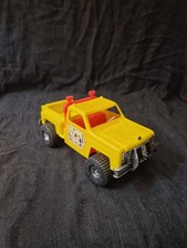 VINTAGE Processed Plastics #9360 Toy Chevy 4x4 Truck 9" YELLOW/Red Made In USA