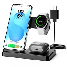3-in-1 Charging Station for Samsung, Foldable Wireless Charger Stand  Android P