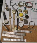 Vintage Wristwatches-Elgin-Timex-Caravelle-HMT-Leda-Sharp - Lot Of 18 & 5 Bands