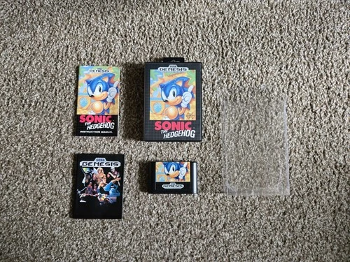 Sonic the Hedgehog (Sega Genesis, 1991) 1st Print Printed in Japan Complete CIB