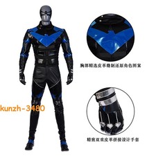 Batman: Gotham Knight Nightwing Battle Outfit Men Halloween Cosplay Costume Suit