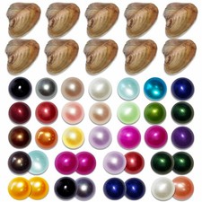 10PC Freshwater Cultured Oyster Pearls 6-8mm 9 Oysters 1 Pearl 1 Oyster 2 Pearls