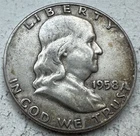 1958 Franklin Half Dollar 90% Silver - INV#8630