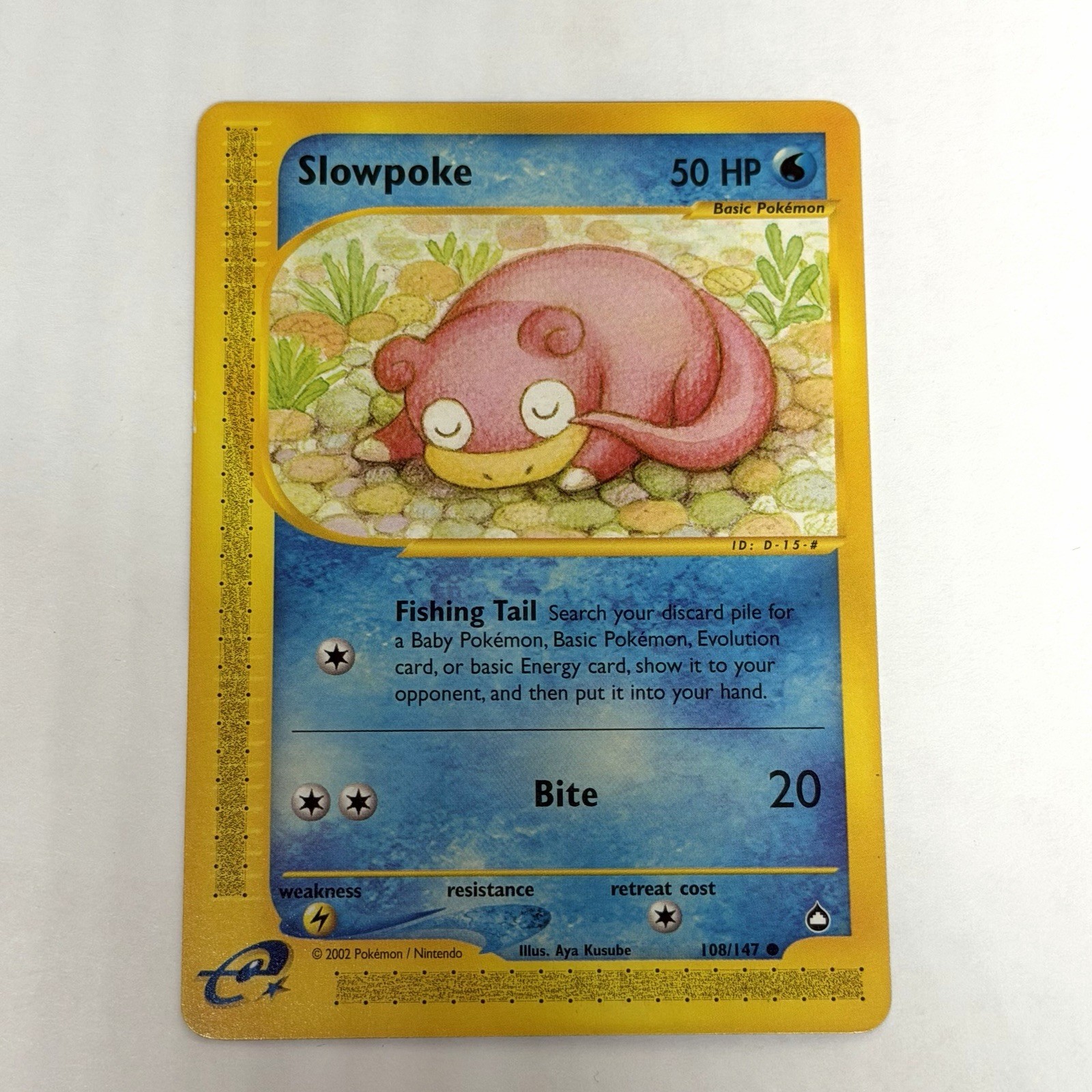 Slowpoke 108/147 Pokemon Aquapolis Common NM