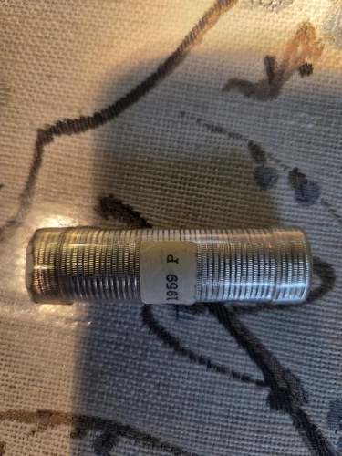 1959P, Roosevelt Dime roll (50) Uncirculated