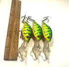 3 Vintage LUHR-JENSEN Pre-Rapala 3/8oz HOT LIPS EXPRESS CRANK Lot 3 CRANKBAITS — photo 2