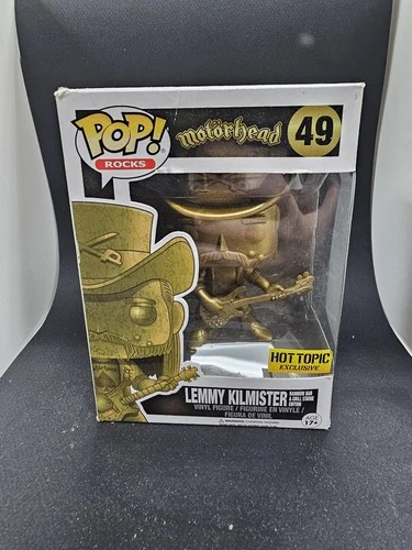 Funko Pop! Rocks Lemmy Kilmister Gold Hot Topic Exclusive #49 vinyl figure.