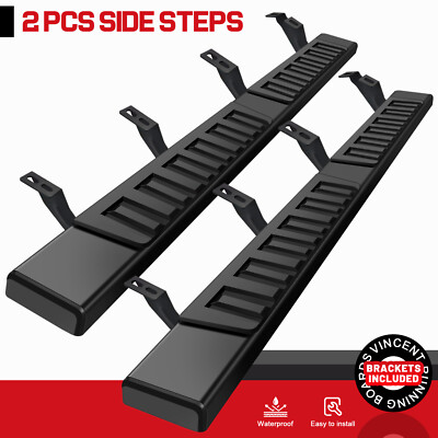 6'' Bar Side Steps For 24-25 TOYOTA Tacoma Double/Crew Cab Running Boards BLK H
